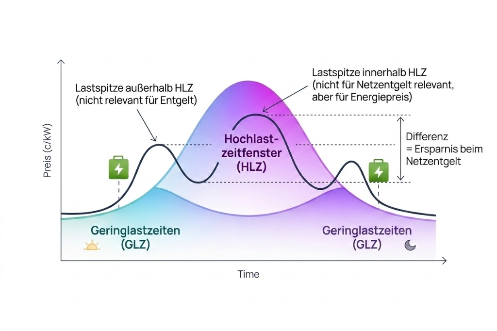 Hochlastzeitfenster und Netzentgelt-Ersparnis bei atypischer Netznutzung